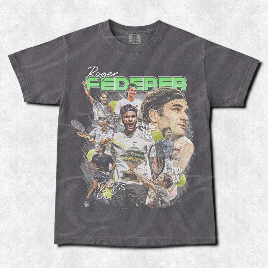 Vintage Koszulka Tenisowa Rogera Federera: Koszula Unisex z lat 90. FD