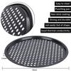 LMETJMA Pizza Pan With Holes Carbon Steel Perforated Non-Stick Pizza Tray for Oven Pizza Crisper Pan Dishwasher Safe JT139