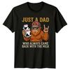Just A Dad Who Always Unisexs TShirt Bigfoot Father Fathers Day Gift For Him