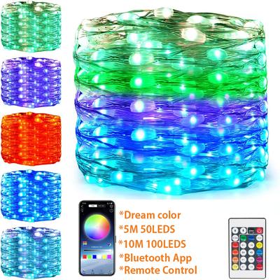 LED Fairy String Light Remote Bluetooth USB Smart Garland Lamp Festoon Led Outdoor Indoor Bedroom Party Christmas Light