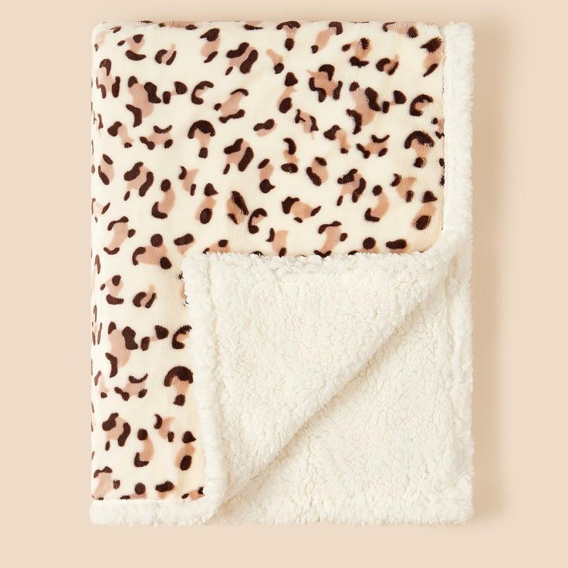 Newborn Winter Double-Layer Fleece Blanket With Folded Edge Baby Swaddle Wrap Stroller Crib Soft Warm Infant Throw