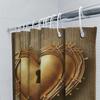 Rustic Heart Lock Shower Curtain | Unique and Romantic Bathroom Decor