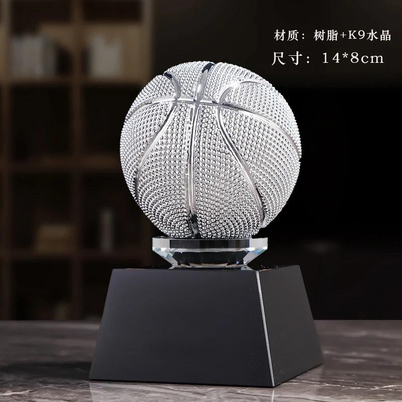 Customized Table Tennis and Volleyball Balls, Crystal Trophy, Gold Silver Copper, Creative Sports Home Decor Award Souvenir, 1Pc