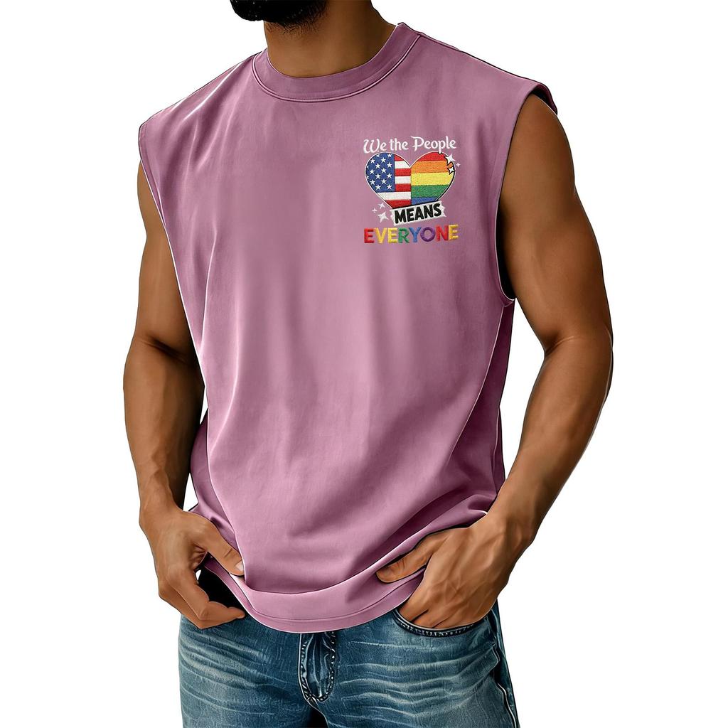 Men's Casual Independence Day Printed Tank Top