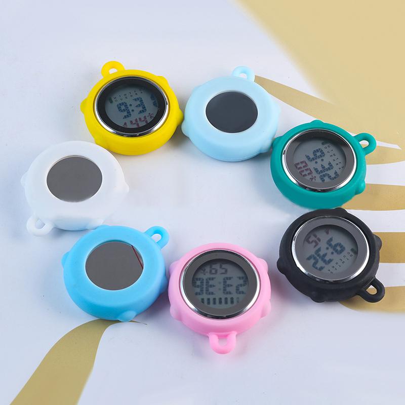 Women Mens Students Kids Multi-Function Digital Electronic Display Pocket Watches Clock Keychains Charm