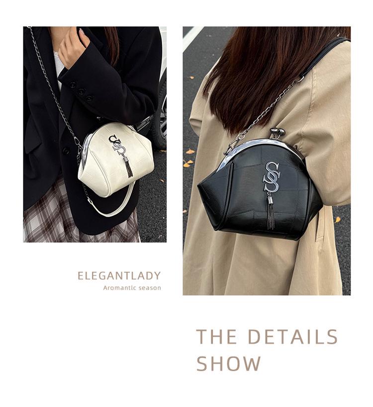 Minimalist Retro Chain Shell Bag - Women's Trendy 2025 Crossbody/Shoulder Bag