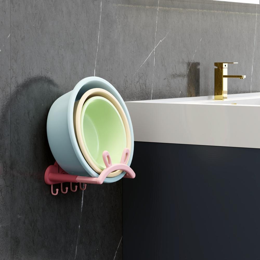 Stretchable Washbasin Rack Punch-free Washbasin Stand Convenient Bathroom Bracket  Home