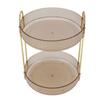 Makeup Organizer Rack 2 Tier 360 Deg Rotation Space Saving Cosmetic Countertop Organizer for