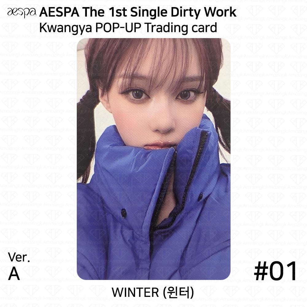 aespa 1º Álbum Single Dirty Work MD Oficial Cartão Colecionável Fotocard KPOP K-POP
