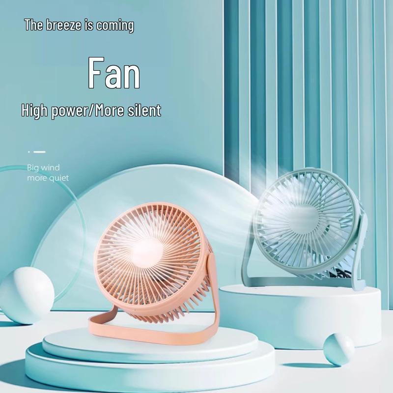 Compact Silent Electric Fan for Home, Office, or Dorm