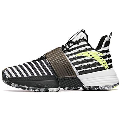 Sweep 1 Durable Breathable Mid-Top Basketball Shoes Men Sneakers Black White 112031108-3