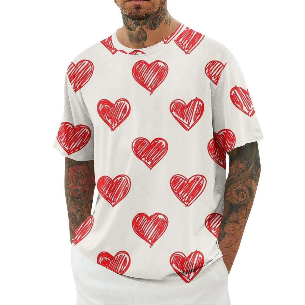 Men's T-shirt, Loose Casual Short Sleeved Top, Men's Short Sleeved Top
