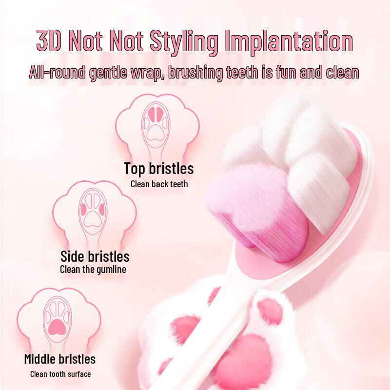 Colgate Kids Cat Paw Soft Toothbrush 6-Count Set (Random Color)