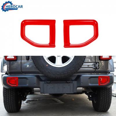 Rear Bumper Fog Light Lamp Ring Frame Cover Trim for Jeep Wrangler JL 2018+ABS