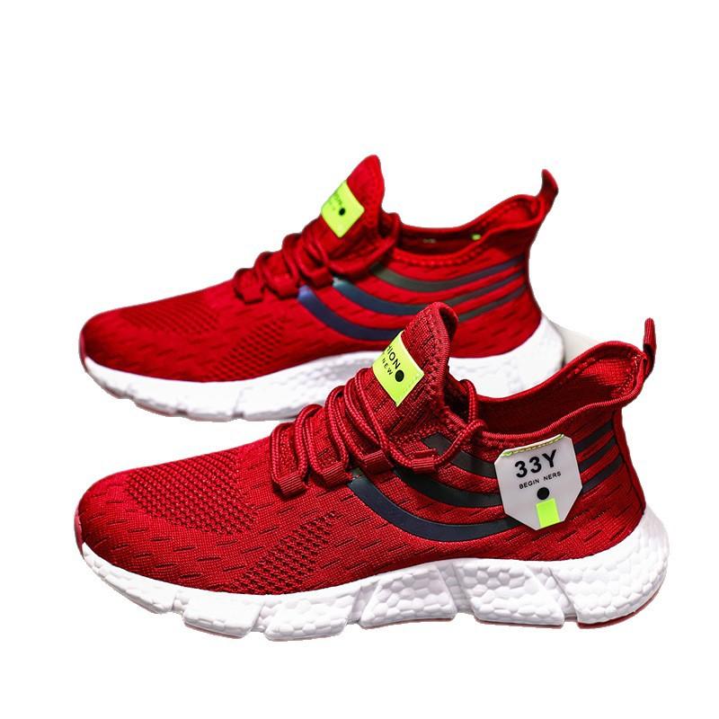 Cold sticky outdoor sports running shoes, multi-color optional breathable flying mesh shoes, light casual shoes