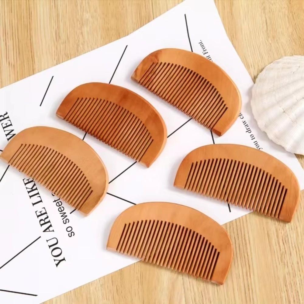 Wood Labor Wooden Comb Head Massager Anti-Static Peach Wood Comb Peach Wood Promote Blood Circulation Wood Comb Hair Styling