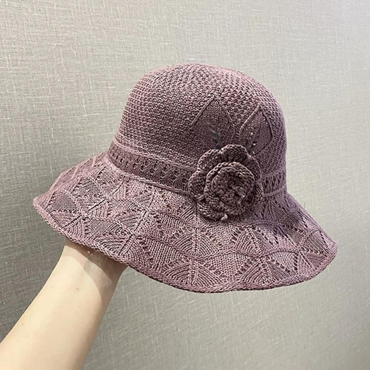 Big Flower Straw Hat Seaside Duck Tongue Hat Big Brim Sun Hat Women's Summer Breathable Face Hat Beach Hat