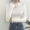 Women's Ruffle Half High Neck Long Sleeve Sweater - Early Spring & Autumn Style