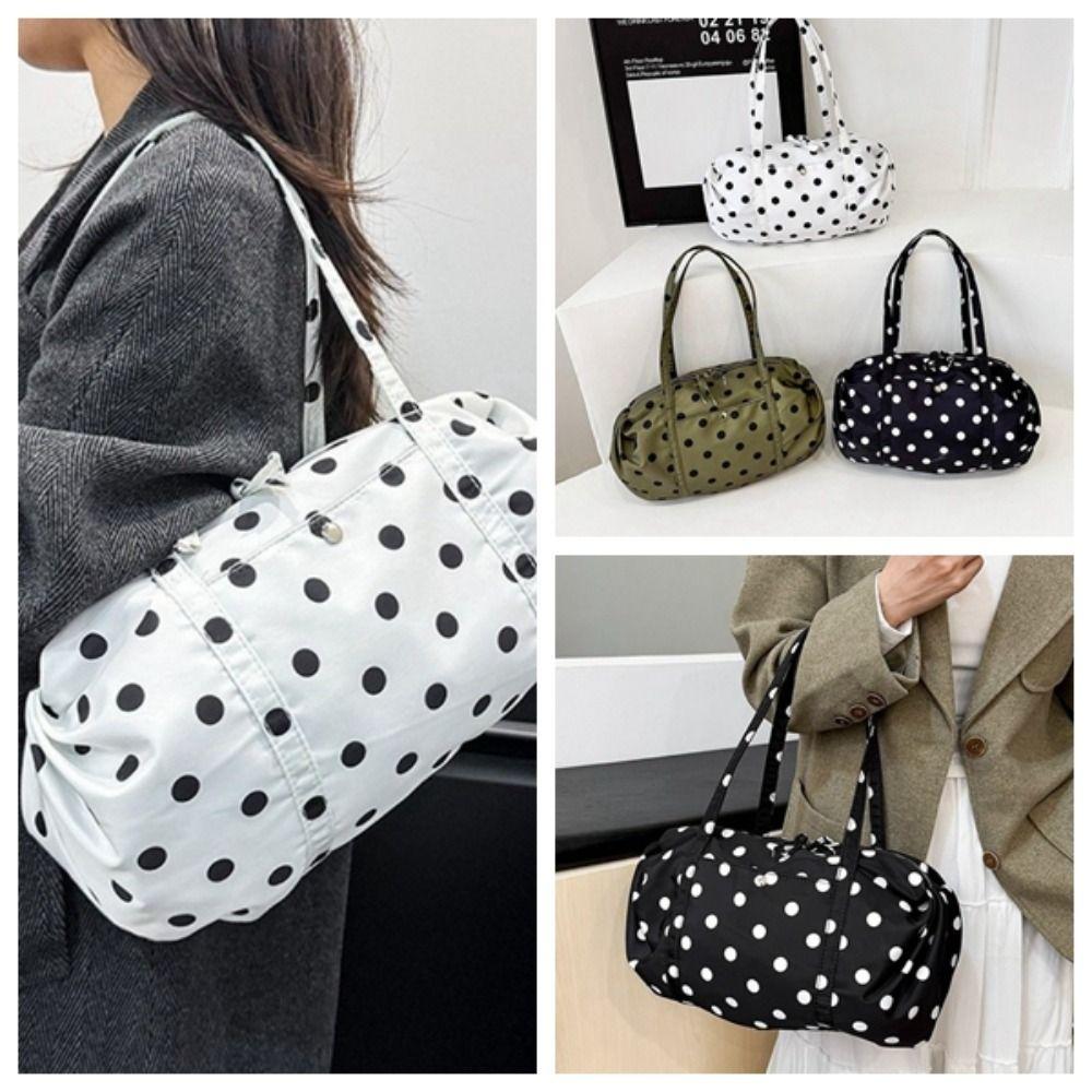 Lightweight Foldable Storage Bag Large Capacity Bowling Bag Fashion Nylon Handbag Women