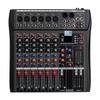Depusheng DX6 DJ Sound Controller Interface with USB Drive and Computer Recording, 6-Channel Studio Audio Mixer - XLR Microphone Jack, 48V Power, RCA