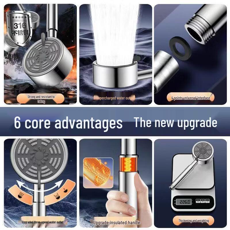 LANGZHIWEN Pressurized Shower Head