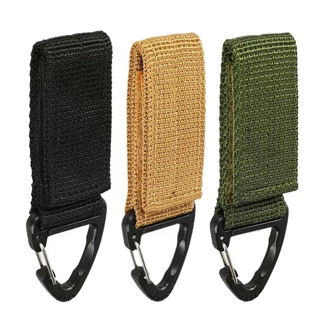 Outdoor Tactical Nylon Webbing Backpack Buckle Single-point Triangle Multifunctional Mountaineering Buckle D-ring Key Chain