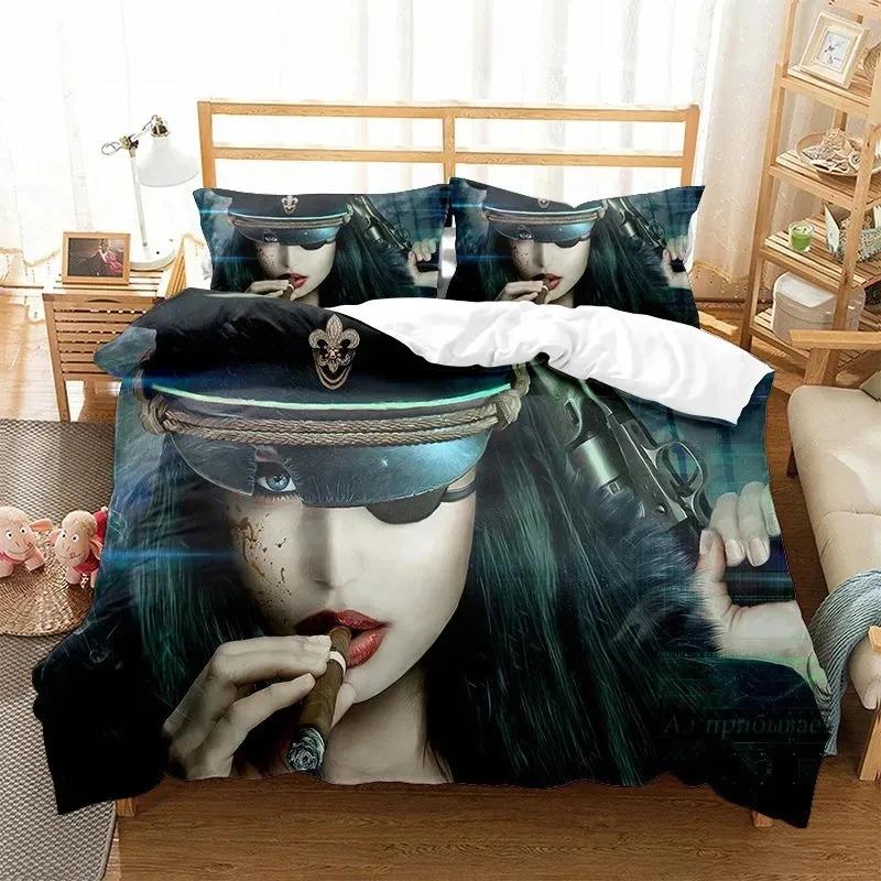 

Sexy Black Girl Bedding Set For Bedroom Soft Modern Bedspreads Comefortable Kids Duvet Cover Quilt Cover And Pillowcase 70x133cm 3pcs