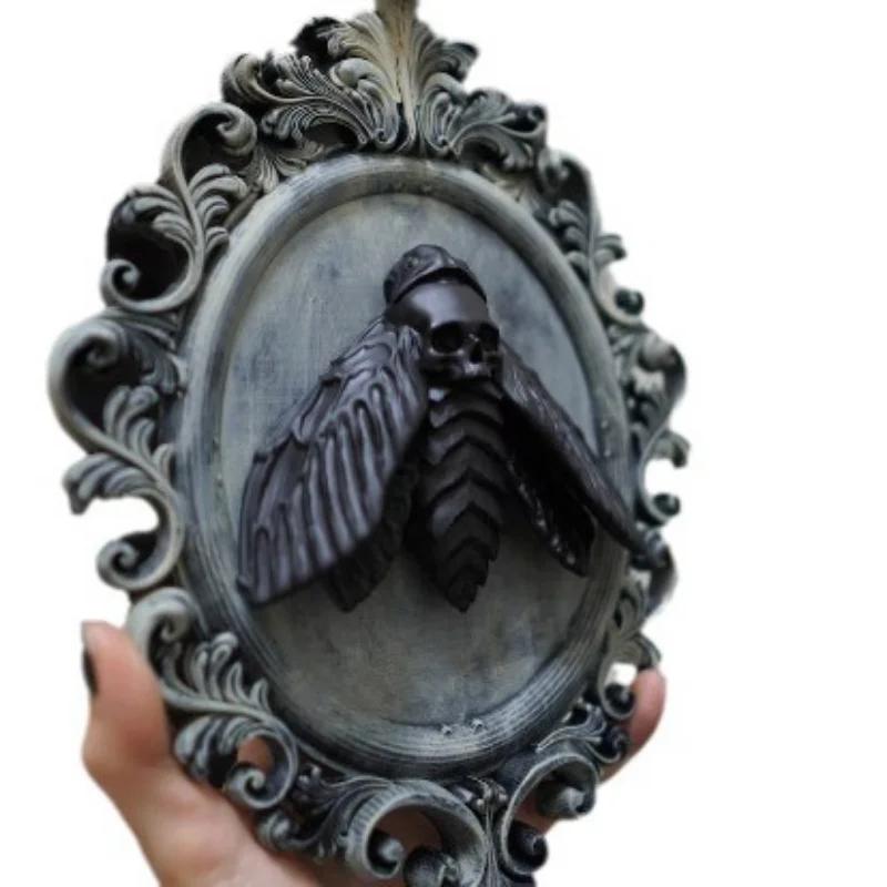 1 Stück Gotische Kunst Harz Gotisches Wesen Wandkunst Rostbeständig Tier Wanddekoration Vintage Wandbehang Gerahmt Taxidermie für Zuhause