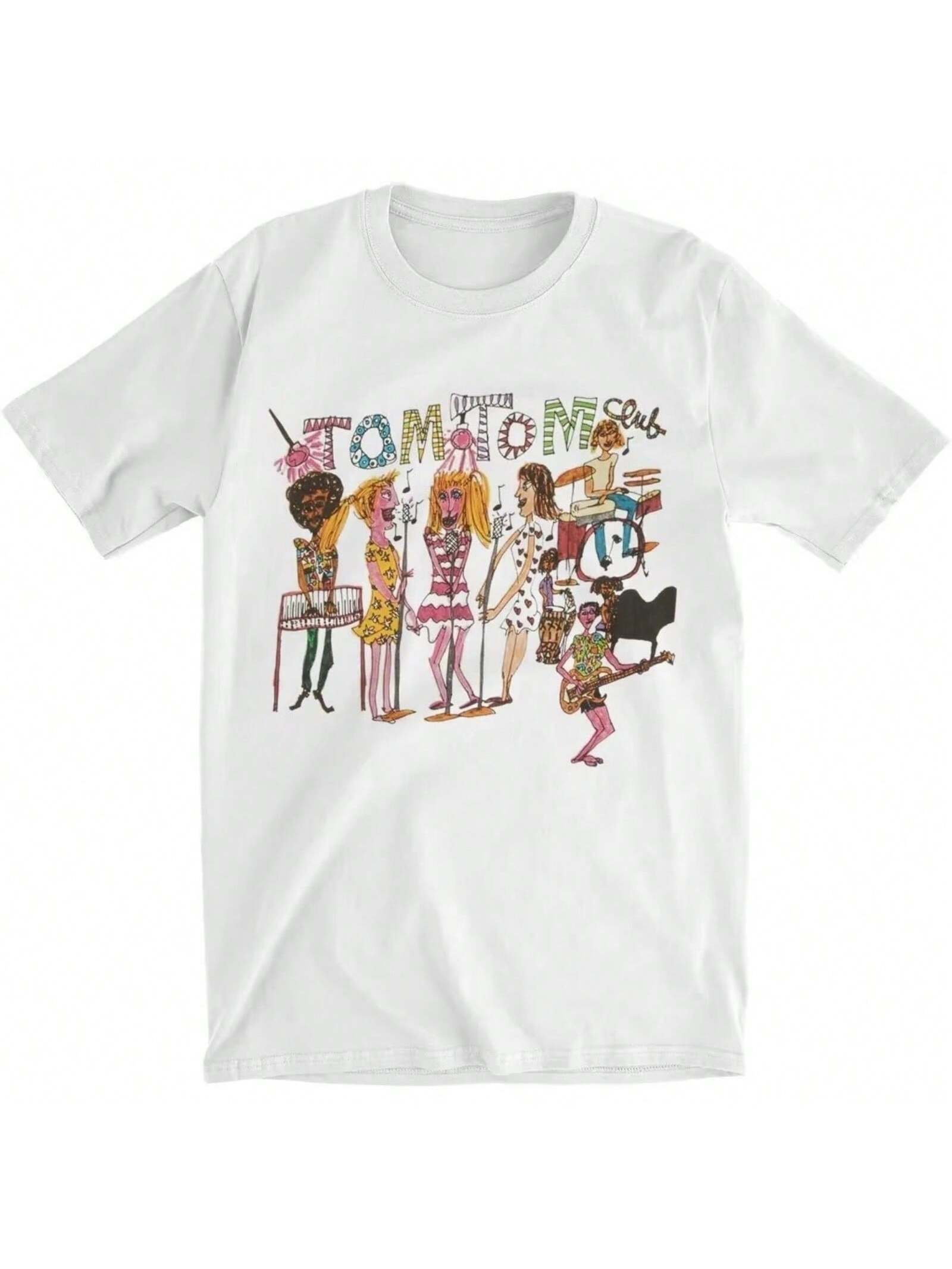 Tom Tom Club Tom Tom Club Slim Fit Pattern Print Summer Luxury Brand Cotton unisex s And Wounisex s T-Shirt Short Sleeve S разноцветный