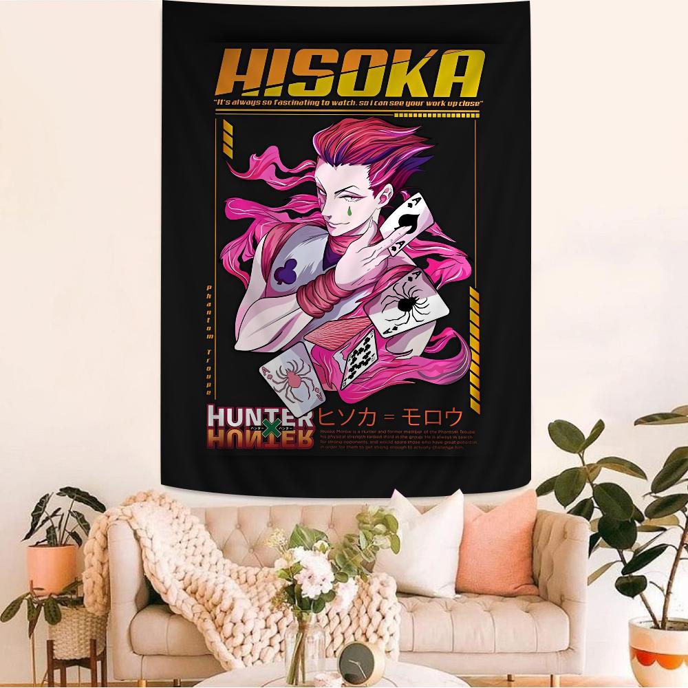 Hunter X Hunter Hisoka Anime  Printed Large Wall Tapestry Indian Buddha Witchcraft Bohemian Hippie Wall Art Decor