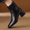2026 New Autumn Ladies Boot Coarse Heeled Outdoor Nonslip Shoe Retro Zipper Fashion Boots Comfort Casual Women's Shoes Botas