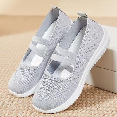 Moda 2025 Verano Nuevo Tejido Fondo Plano Zapato Único de Mujer Zapatos Únicos Ligeros y Modernos para Mujer Zapatos de Mujer Transpirables