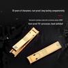 ZWILLING Ultra-Thin Gold-Plated Stainless Steel Nail Clipper with Leather Case