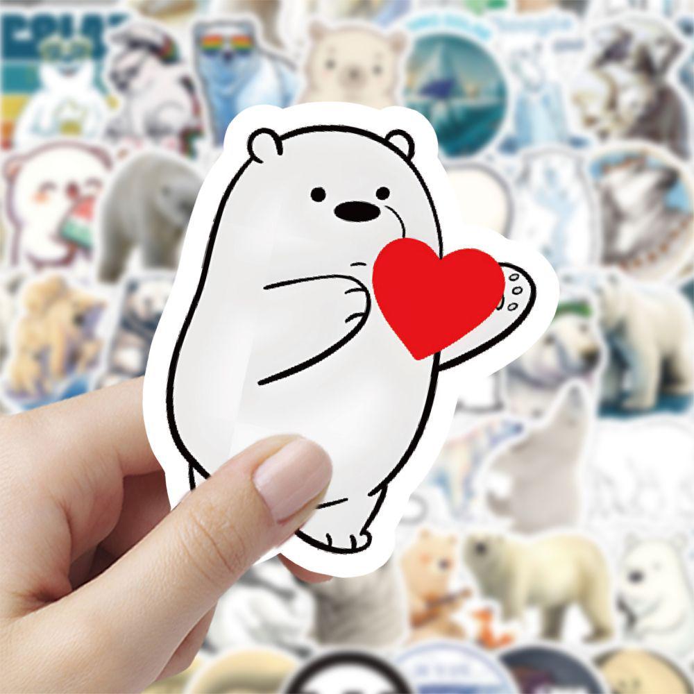 60 Polar Bear & Ocean Animal Stickers for Water Bottles, Refrigerators, Desktops, Diaries & Sealing Bags - Cute Decoration