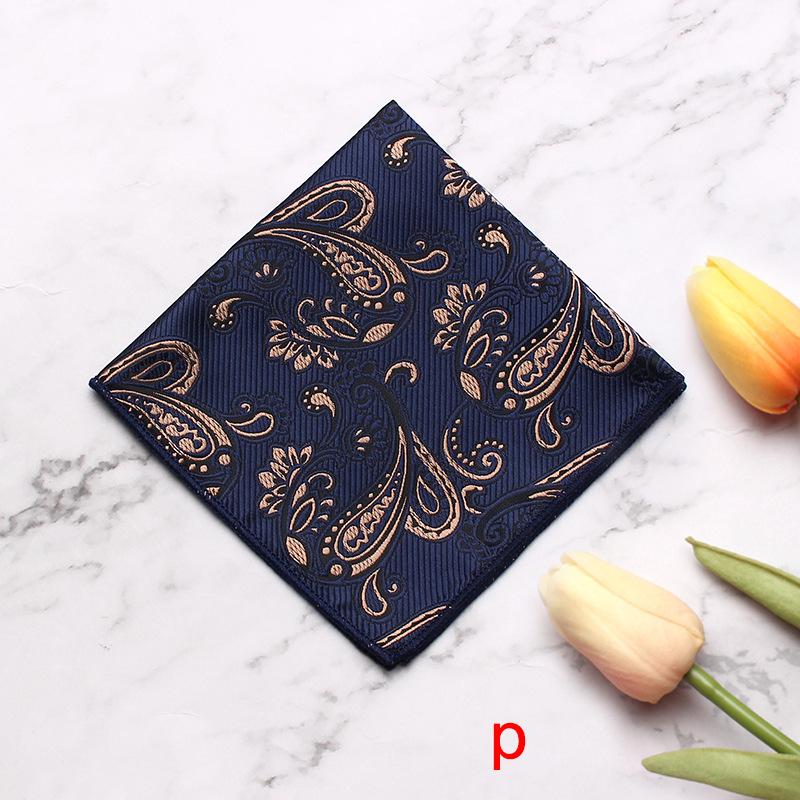 Men'S Dress Business Wedding Suit Pocket Towel Striped Flower Chest Towel Handkerchief Banquet Small Square Towel