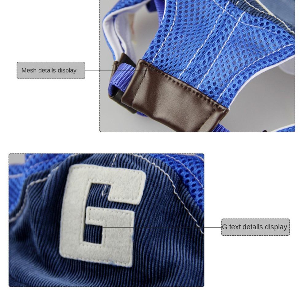 Letter Pet Sunscreen Hat Ear Holes Adjustable Pet Hat Breathable Dog Hat  Outdoor