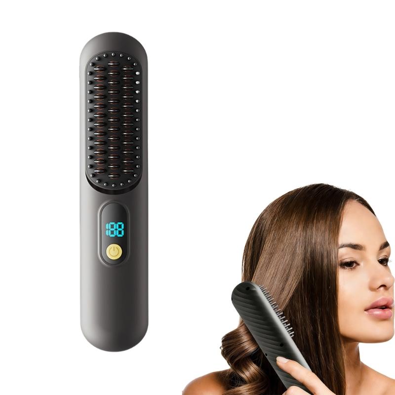 Ionic Charging Hair Styling Comb With Fast Heat Up ABS Materials Anti Burn Shield For Home And Travel Use