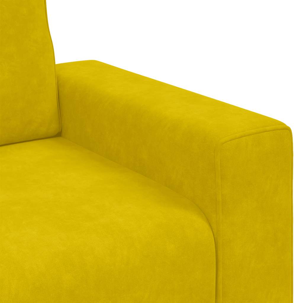 Yellow Armchair 100x77x82 Cm Velvet
