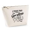 Toiletry Bag - PLANETEE - I Can't I Have Rhythmic Gymnastics (minimalist) - Beige - 100% Cotton - 3 L - Metal Zip