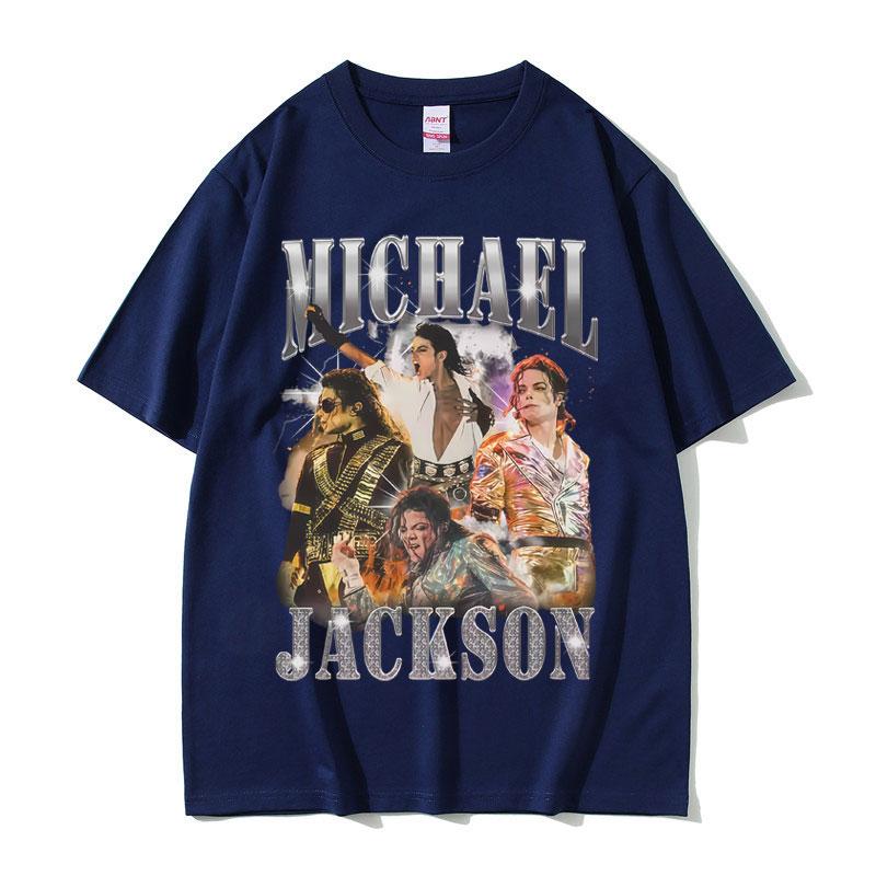 2026 Classic Retro Michael Jackson Pattern Mens and Womens Fashion Retro Gothic Rock Punk TShirt