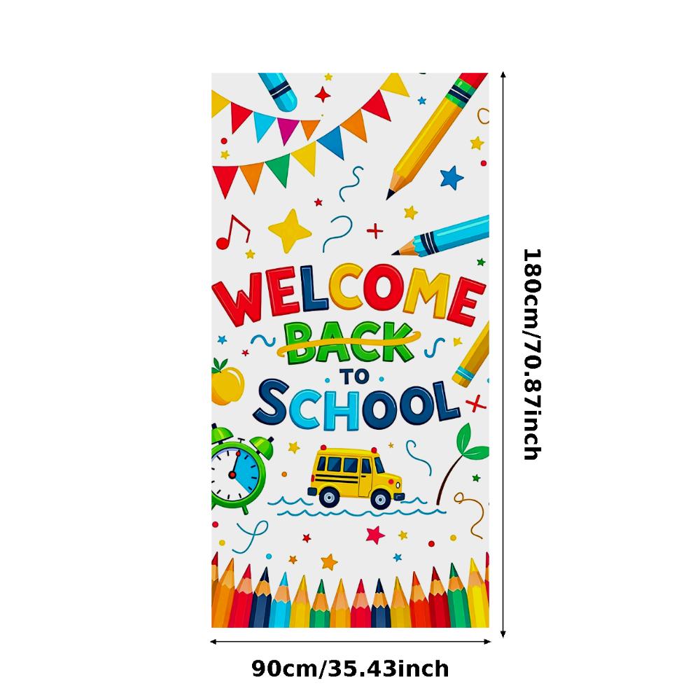 Classroom Decoration Colorful Design Welcome Back To School Banner Educational Banner Educational Theme School Bus Banner For