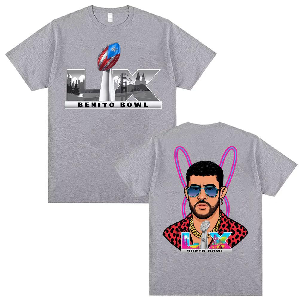 

Bad Bunny Super Bowl LIX Puerto Rican Pride Graphic T Shirts UNISEX Women Fashion Hip Hop Street Tshirt Casual Loose Cotton Tshirt 4XL
