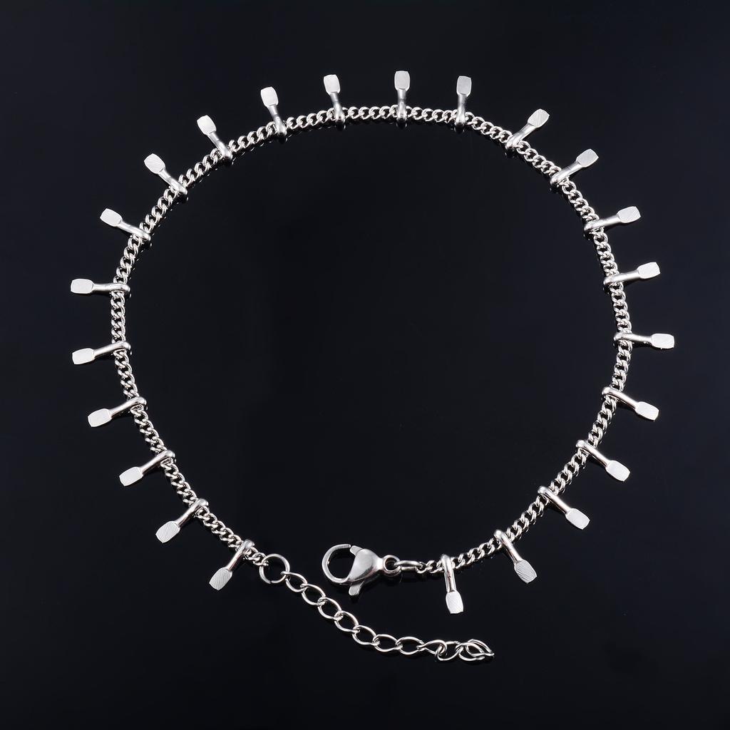 Trendy Stainless Steel Link Chain Bracelet for Women Ladies Hand Bangle Girl Foot Ankle Anklet DIY Jewelry Making Accessories