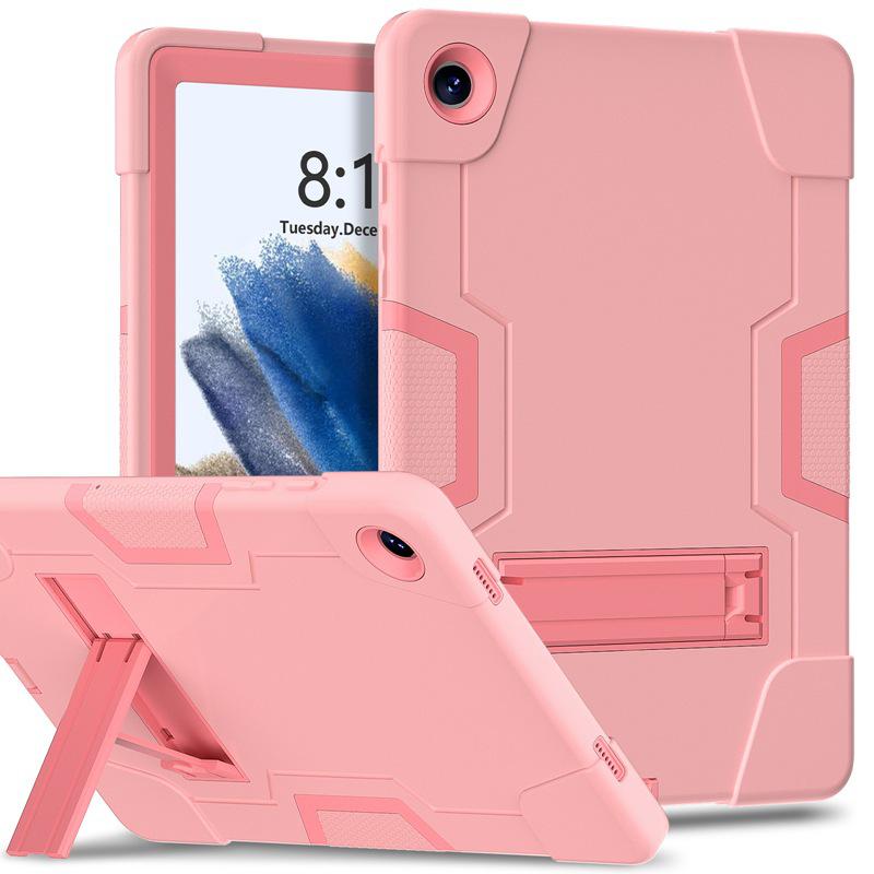 Color Block Protective Case for Samsung Tab A9 Plus - Silicone & PC Three-Proof Drop Protection