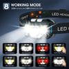 8 Modes LED Headlight Handfress Motion Sensor Powerful Headlamp Head Lamp COB Flashlight Torch Camping Fishing LED Head Light