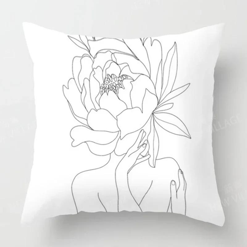 Nordic Fall Home Decor Autumn Decoration Throw Pillow Cover Sofa Cushion Cover  Modern Living Room