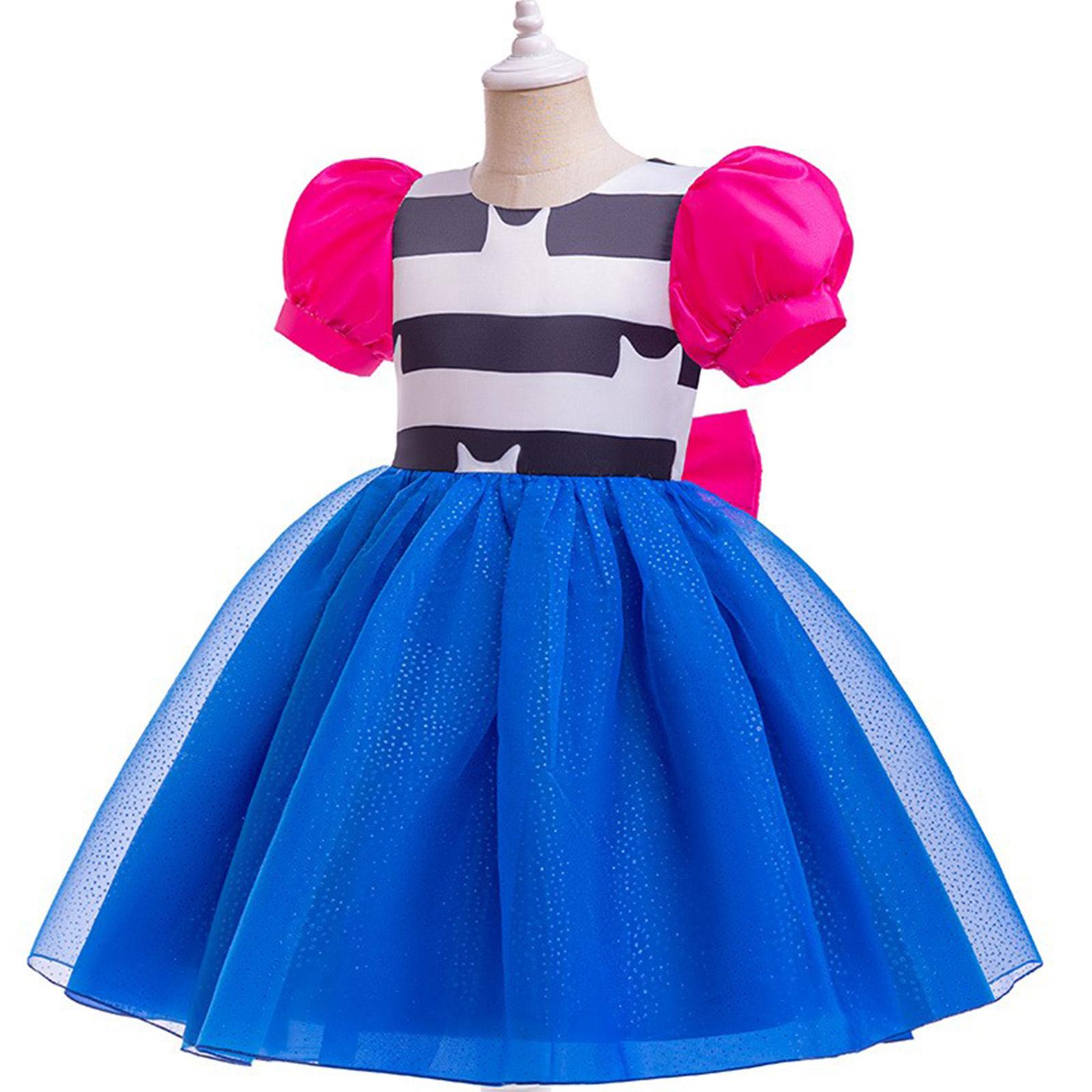 

Game Character Cosplay Costume Set, Dress Up Party Costumes, Exhibition Performance Costumes 140 синий