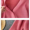French Light Luxury Lazy High-end Knitted Fashion Suit Women's Autumn and Winter Loose Long-sleeved Top + High Waist Skirt
