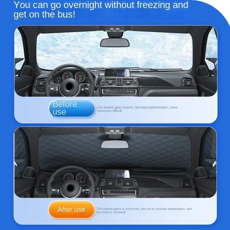 Sonnenschutz Abdeckung Auto Windschutzscheibe Schnee Sonnenschutz Wasserdichte Schutz Automobil Magnetische Abdeckung Auto Frontscheibe Abdeckung