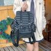 Korean Style Large Capacity Retro Striped Casual Backpack for Students